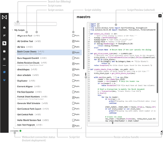 Script Library Interface